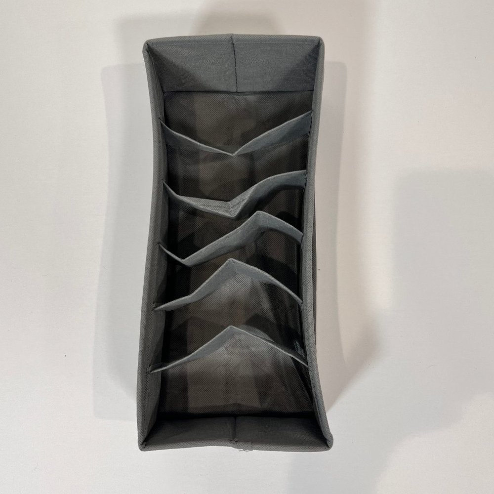 Sorbus Gray Collapsible 6 Piece Undergarment Drawer Storage